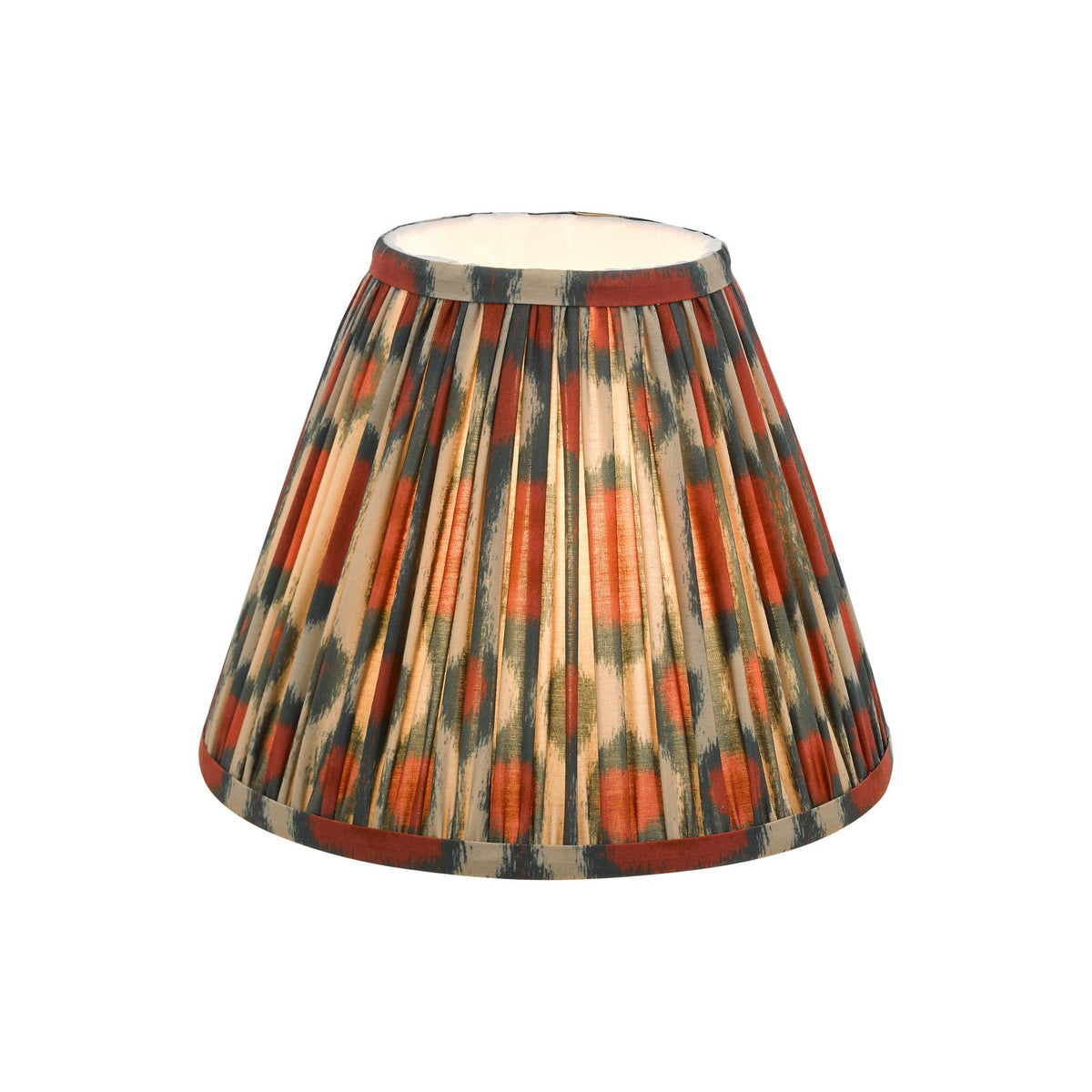 Ikat Red Cotton Empire Shade 25cm