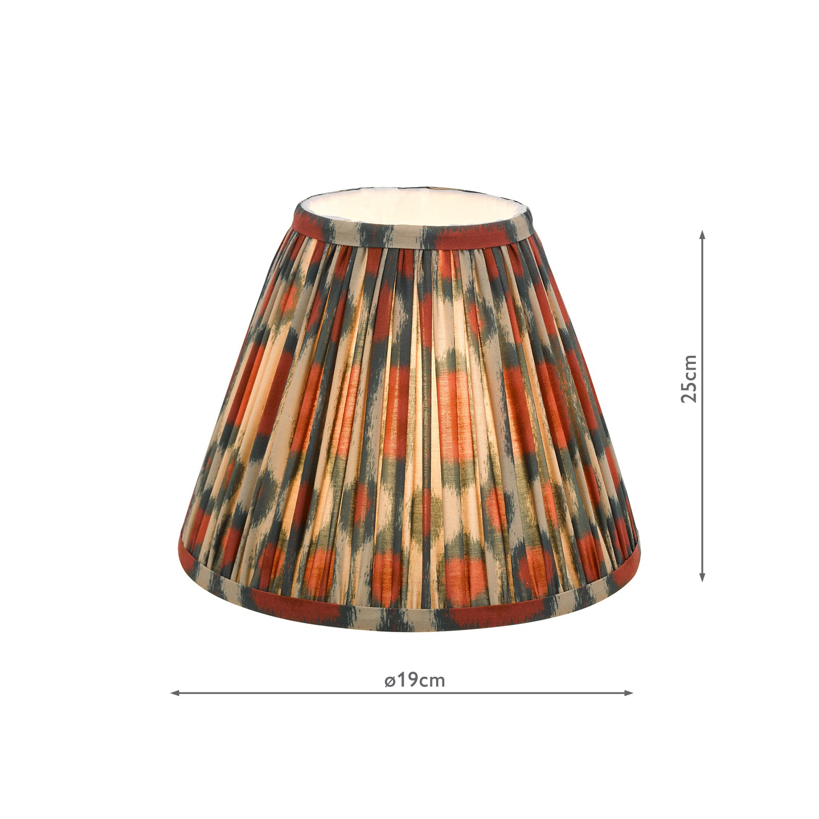Ikat Red Cotton Empire Shade 25cm