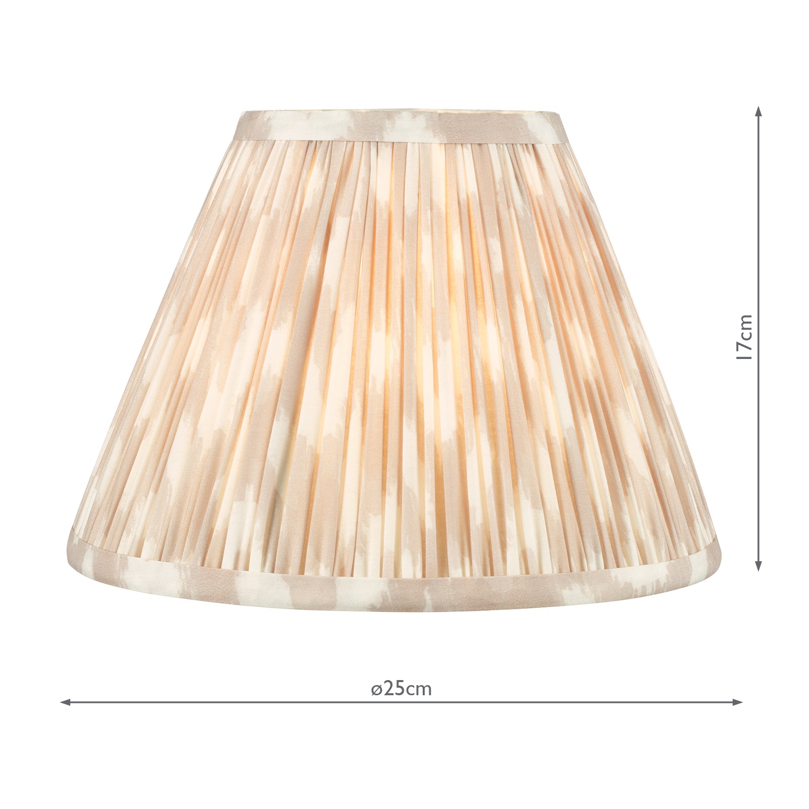 Ikat Taupe Cotton Empire Shade 25cm