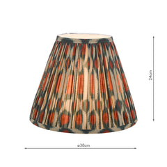 Ikat Red Cotton Empire Shade 30cm