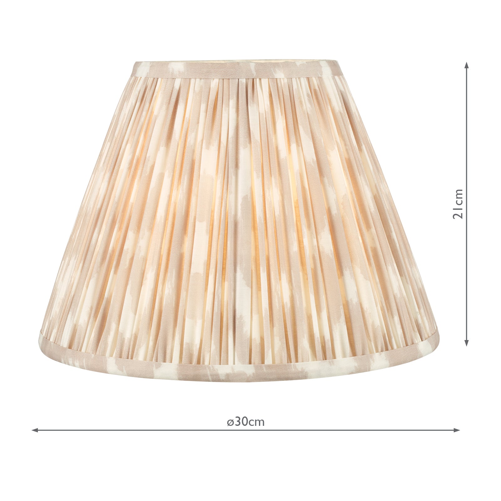 Ikat Taupe Cotton Empire Shade 30cm