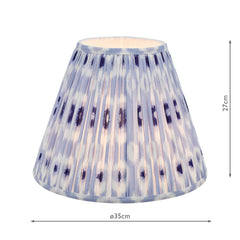 Ikat Blue Cotton Empire Shade 35cm
