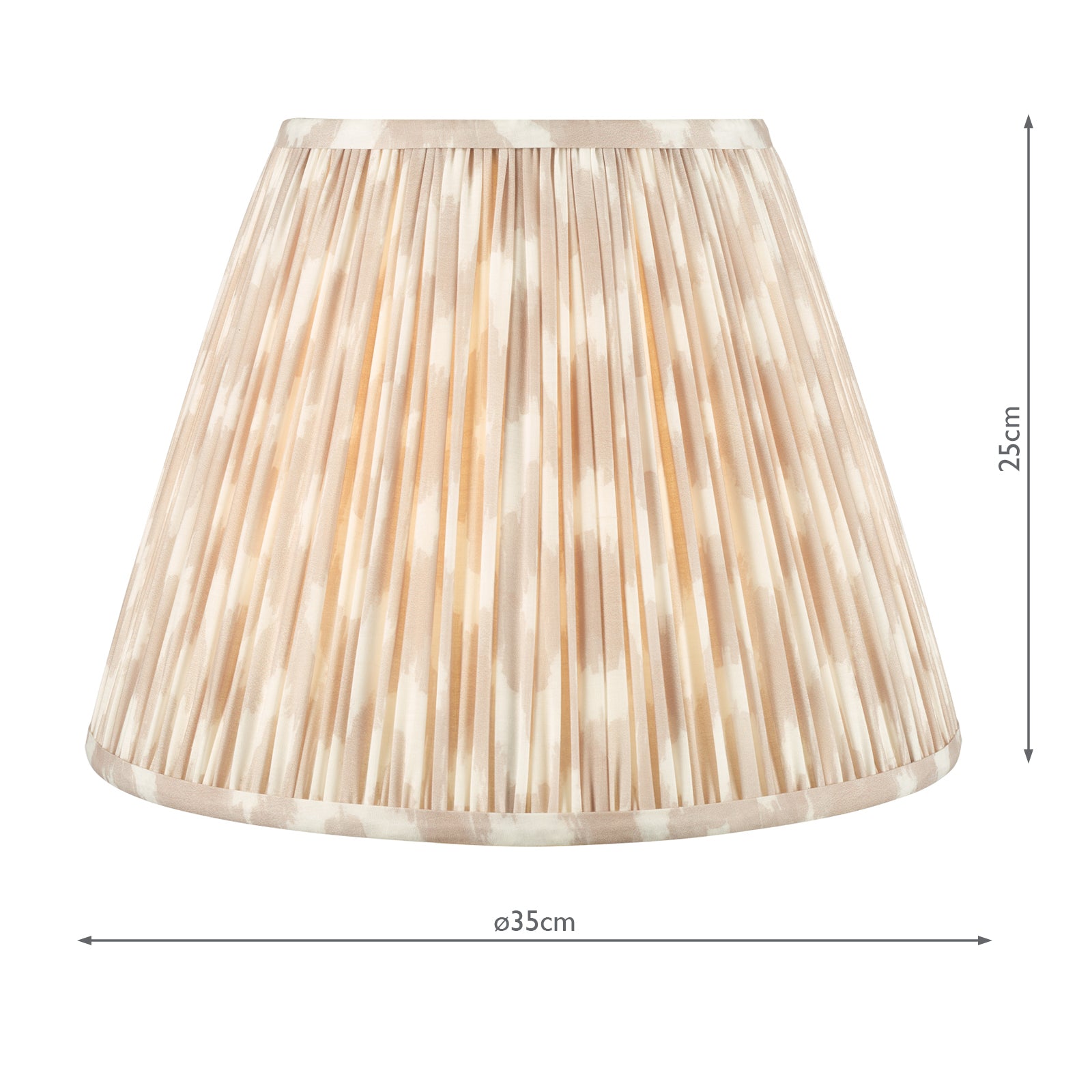 Ikat Taupe Cotton Empire Shade 35cm