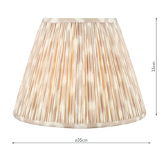Ikat Taupe Cotton Empire Shade 35cm