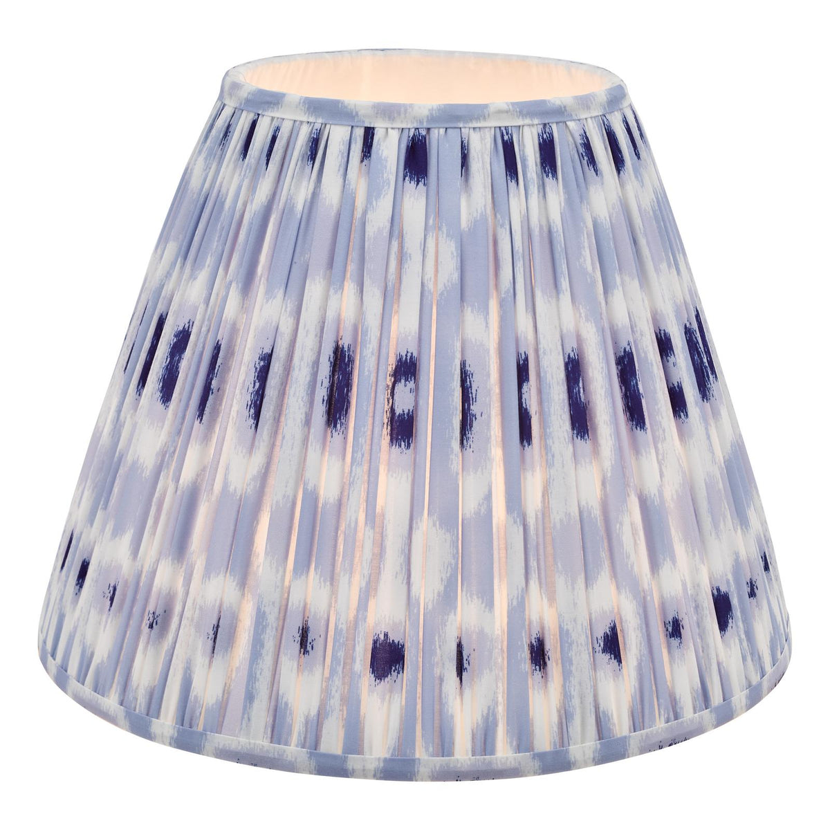 Ikat Blue Cotton Empire Shade 40cm