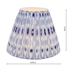 Ikat Blue Cotton Empire Shade 40cm