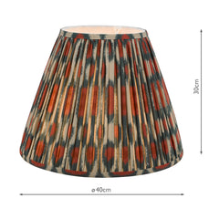 Ikat Red Cotton Empire Shade 40cm