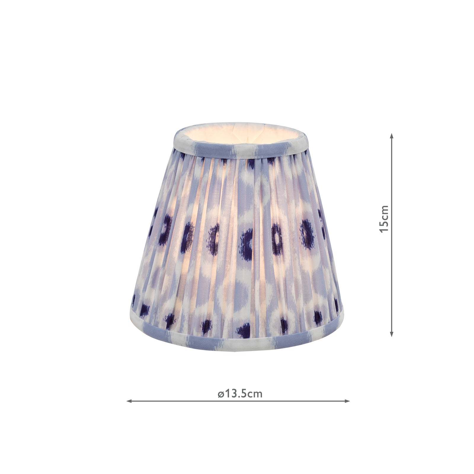 Ikat Blue Cotton Empire Shade 15cm