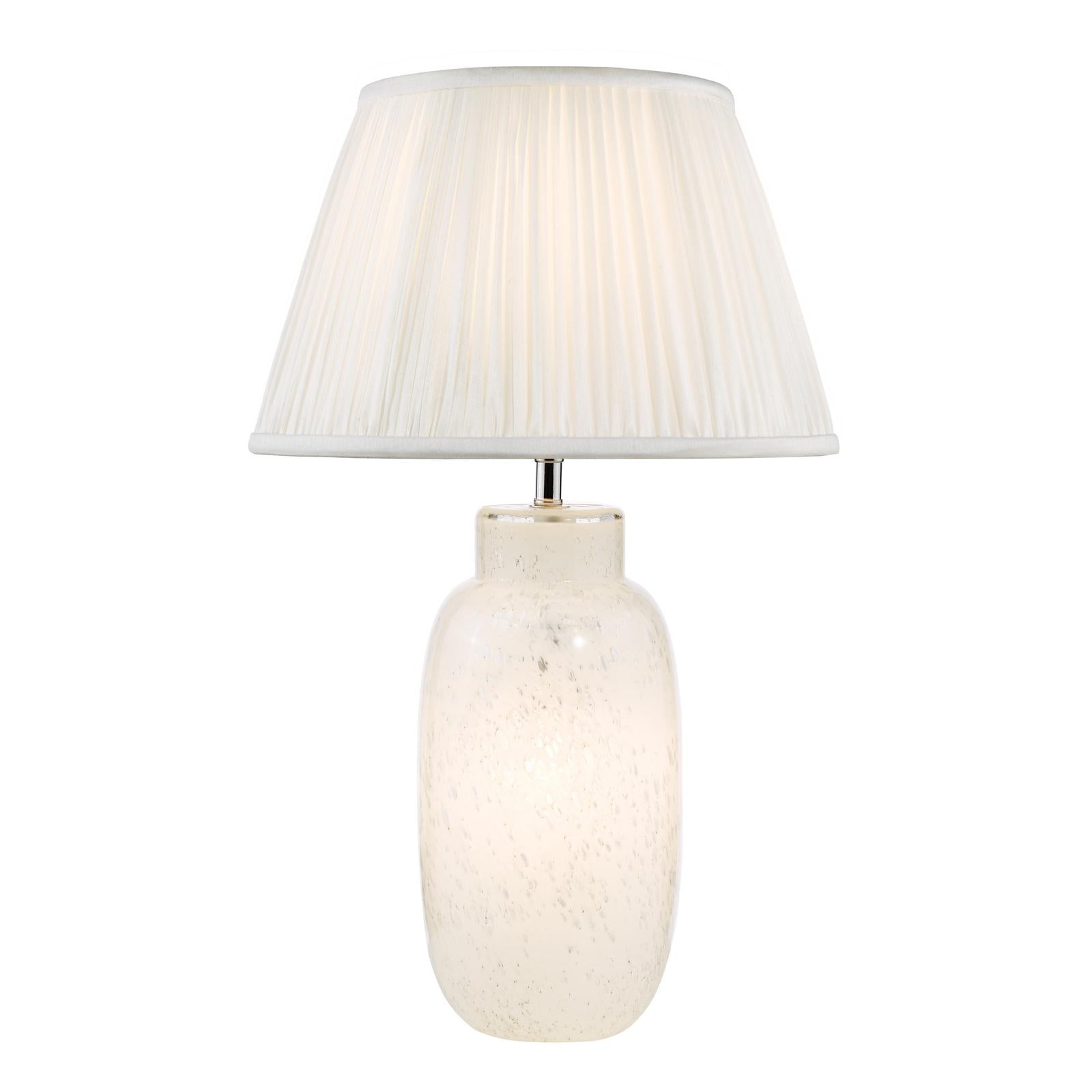 Ileana Table Lamp White Glass With Shade