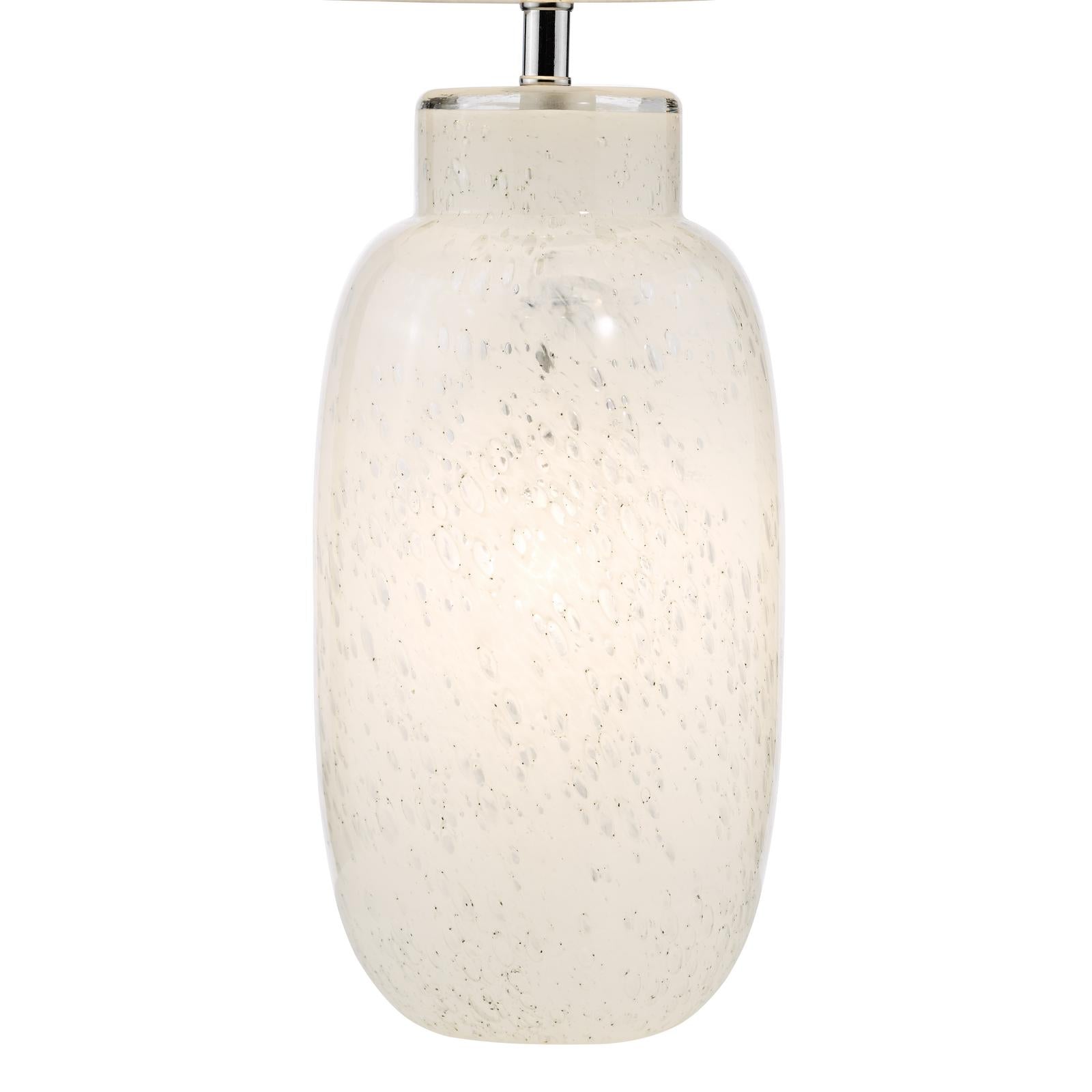 Ileana Table Lamp White Glass With Shade