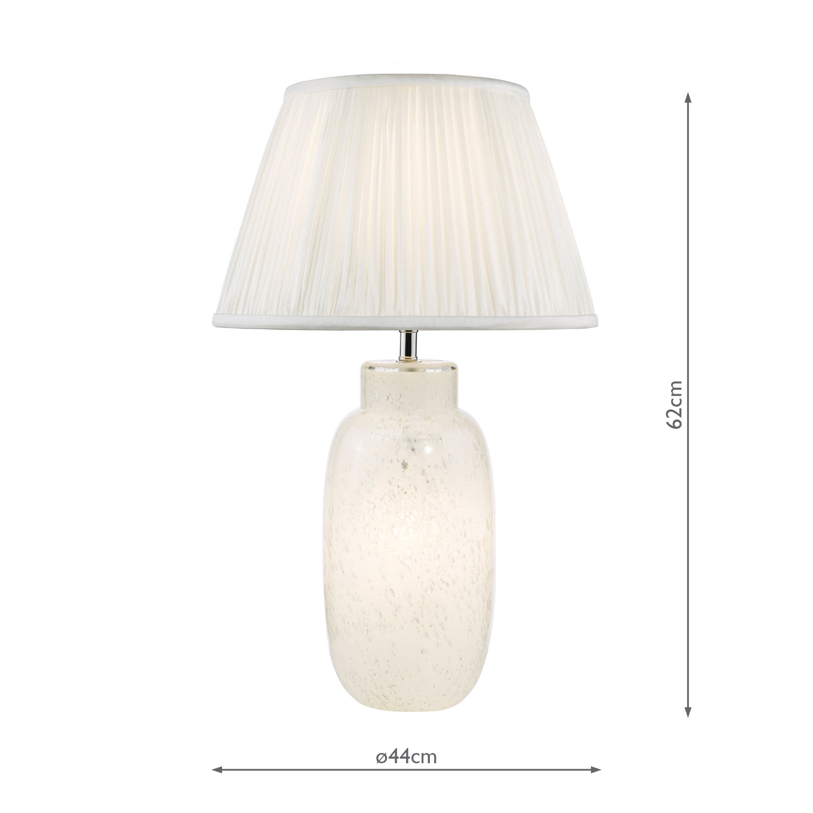 Ileana Table Lamp White Glass With Shade