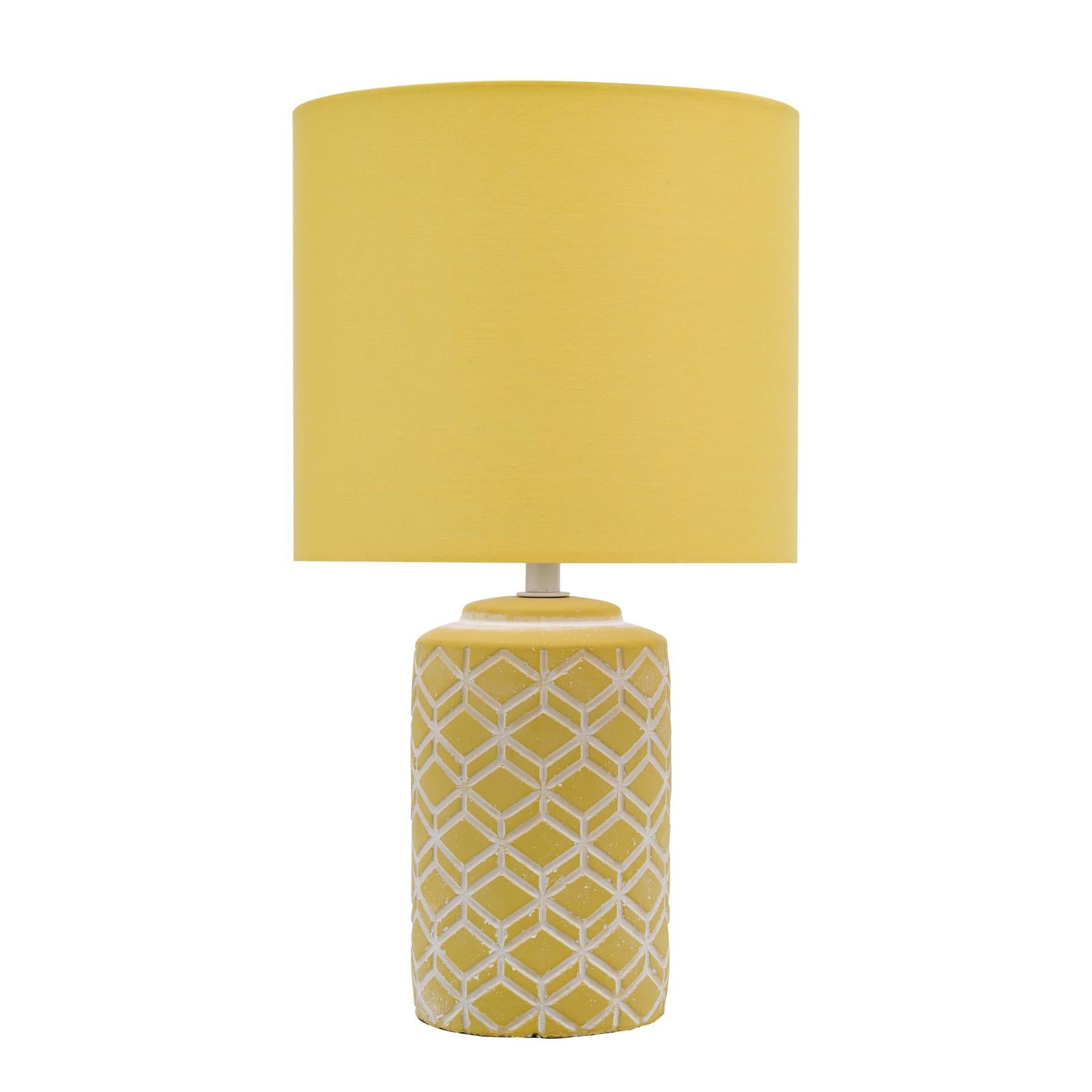 Ilona Ceramic Table Lamp Yellow With Shade