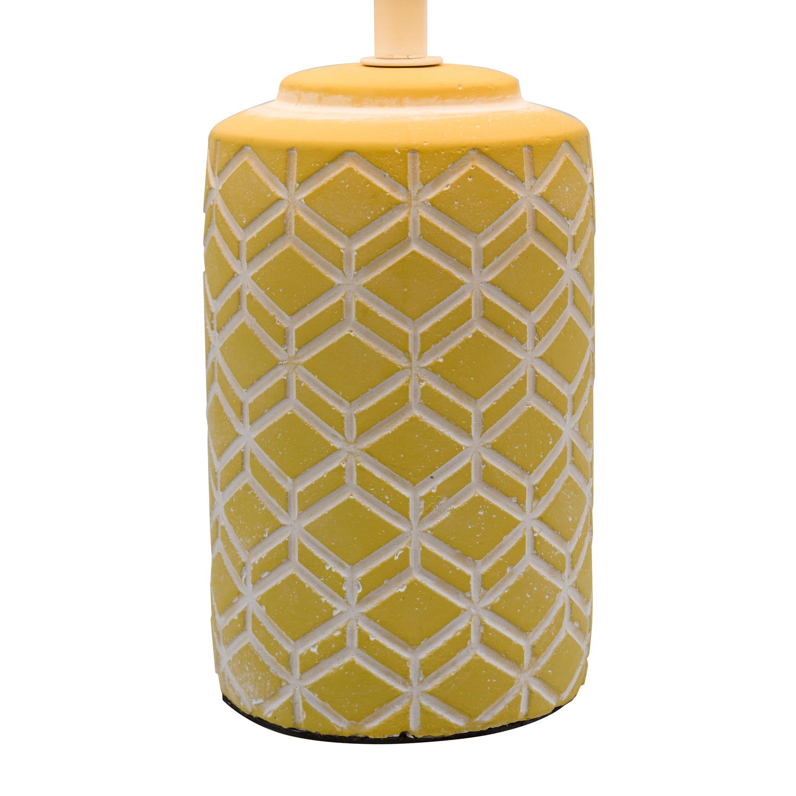 Ilona Ceramic Table Lamp Yellow With Shade