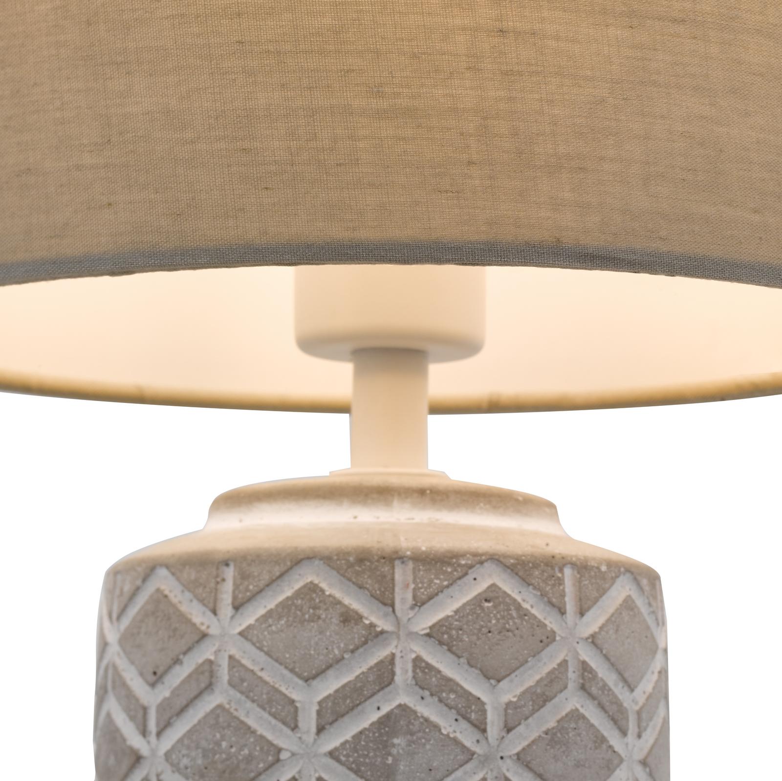 Ilona Ceramic Table Lamp Grey With Shade