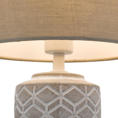 Ilona Ceramic Table Lamp Grey With Shade