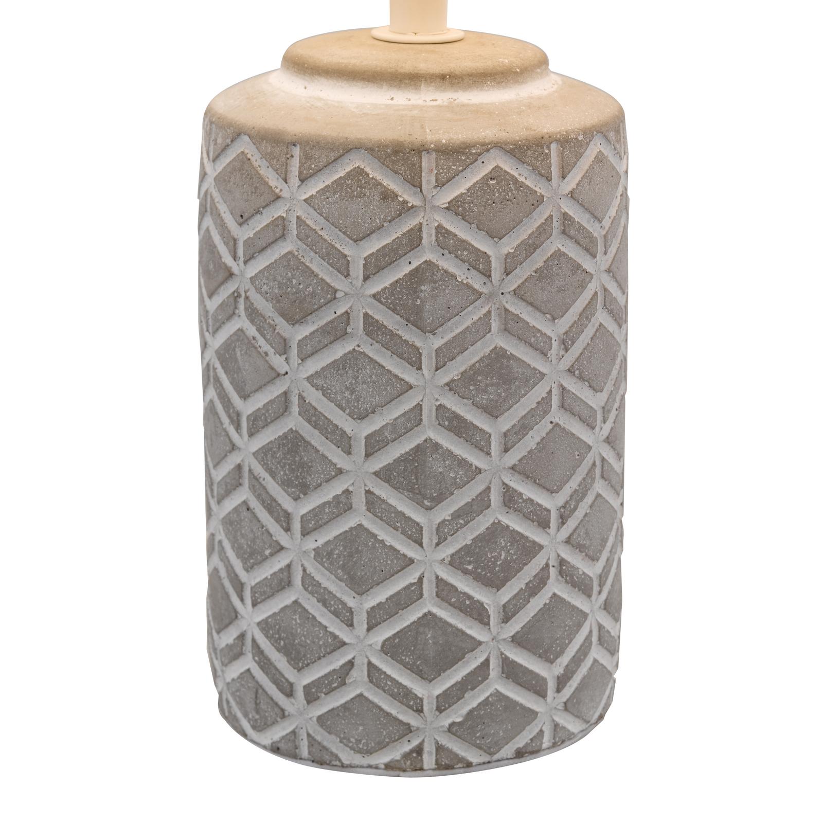 Ilona Ceramic Table Lamp Grey With Shade
