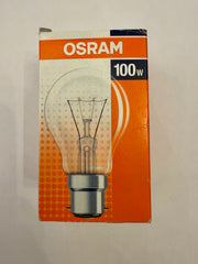 Osram 100w GLS BC B22 Classic Bulb Clear 10 Pack