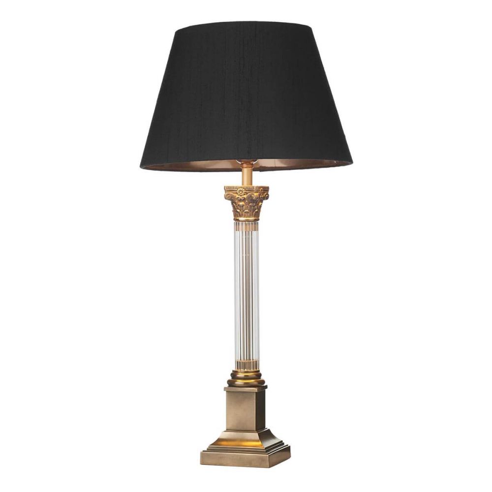 David Hunt Lighting Imperial Table Lamp Small Glass and Bronze