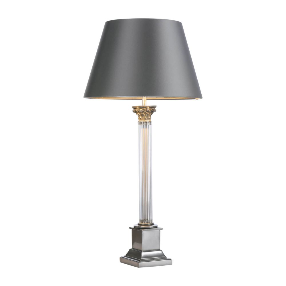 David Hunt Lighting Imperial Table Lamp Large Glass and Pewter