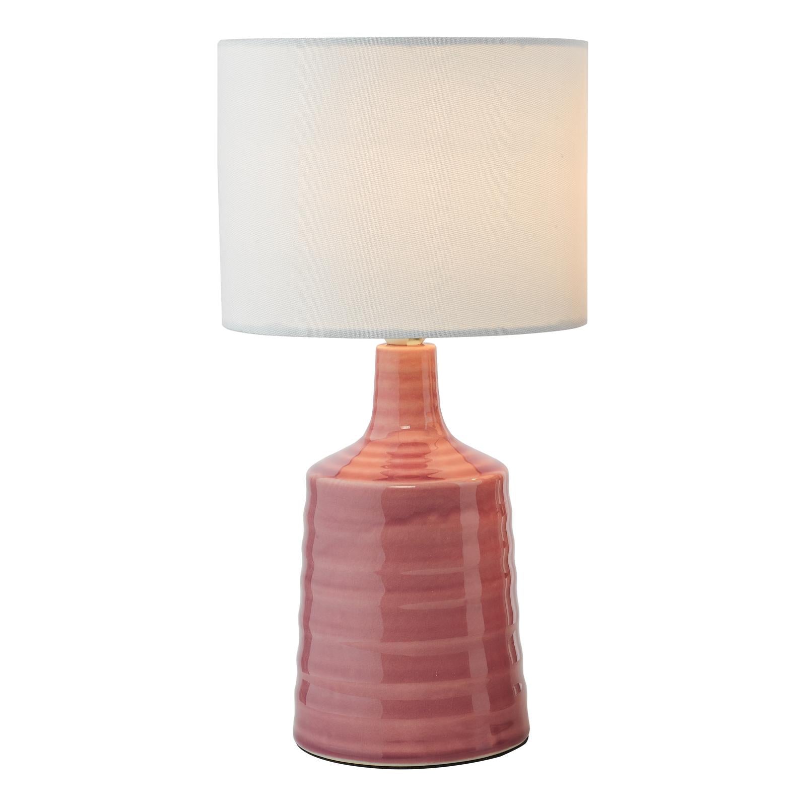 Inci Twin Pack Table Lamp Pink With Shade