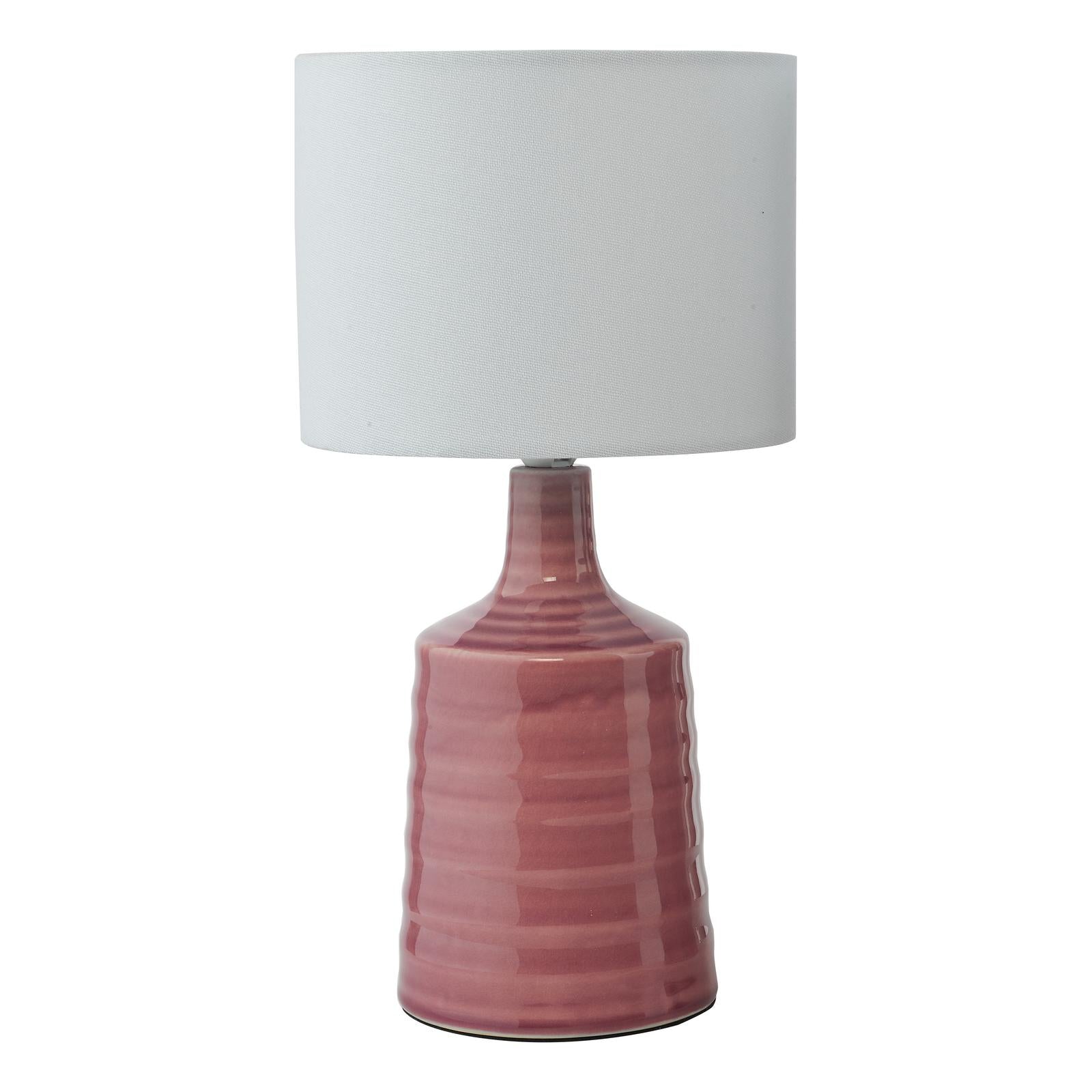 Inci Twin Pack Table Lamp Pink With Shade