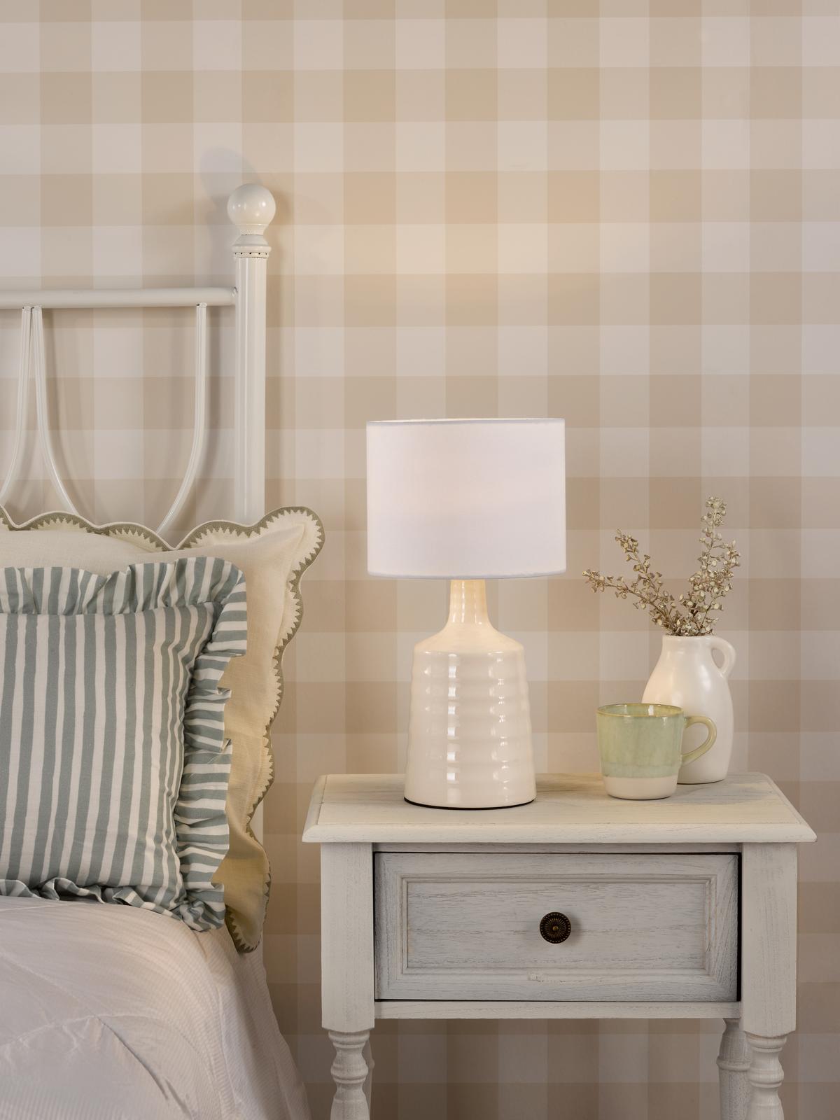 Inci Twin Pack Table Lamp Cream With Shade