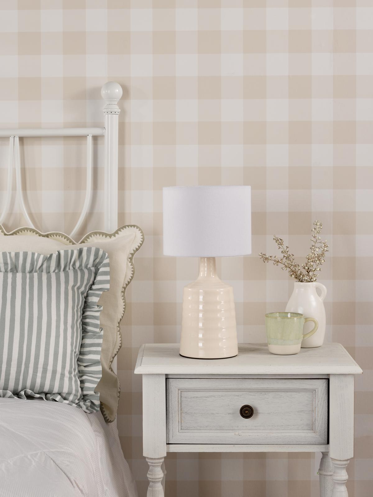 Inci Twin Pack Table Lamp Cream With Shade