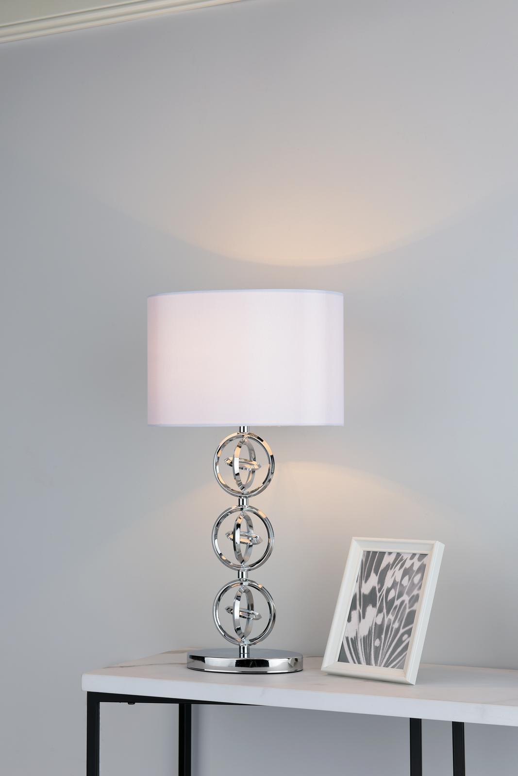Innsbruck Table Lamp Polished Chrome With Shade