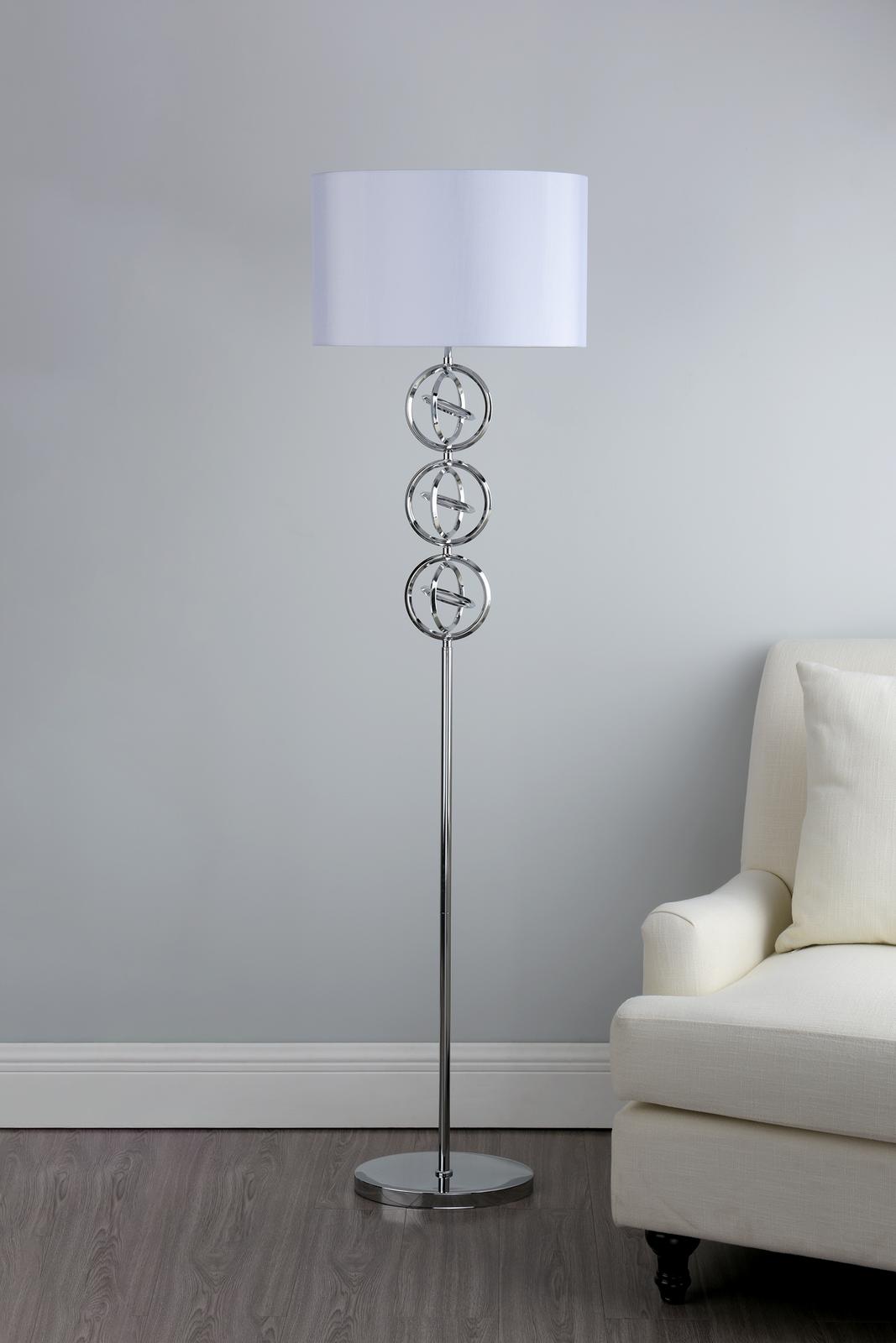 Innsbruck Floor Lamp Polished Chrome With Shade