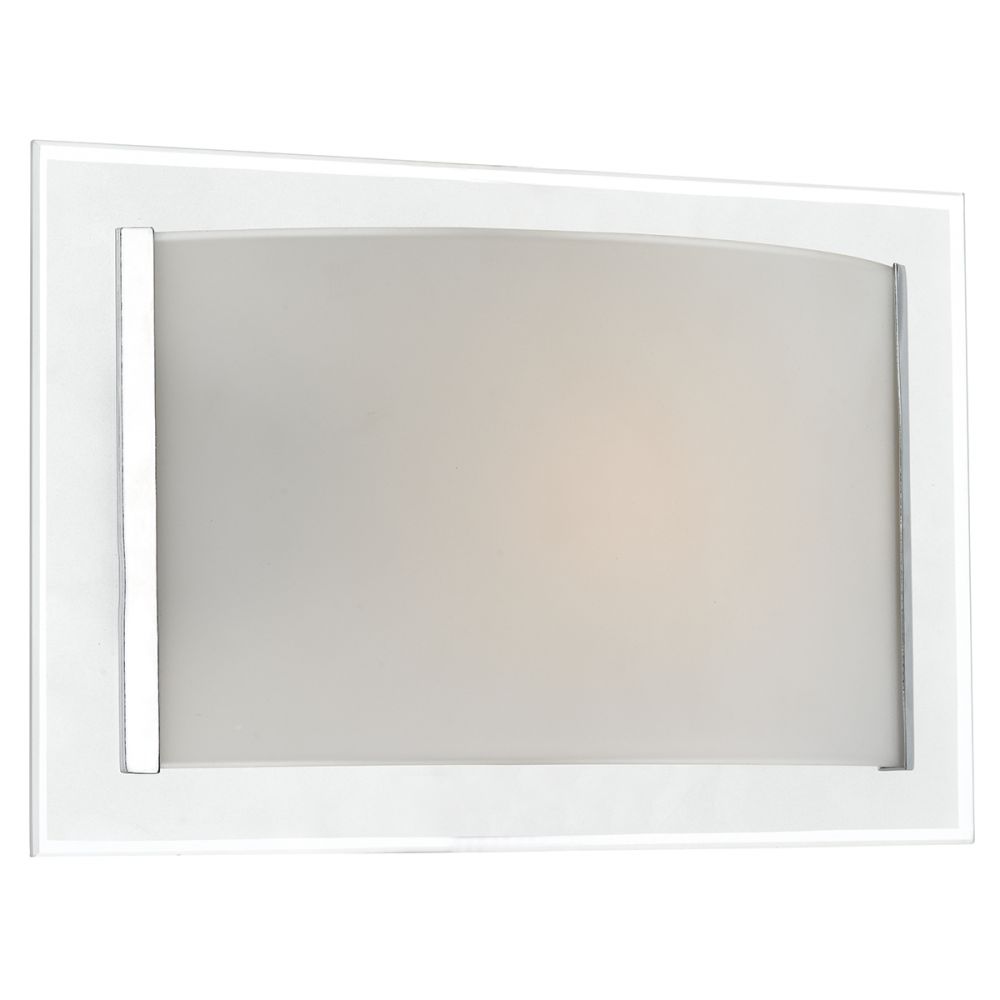 Inverse Wall Light Glass and Polished Chrome dar lighting