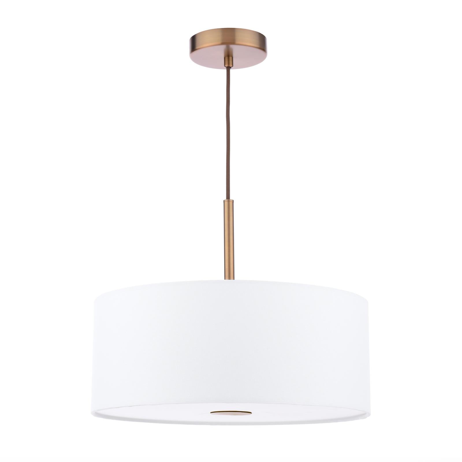 Isla 3 Light Pendant Antique Bronze and Ivory Shade 40cm