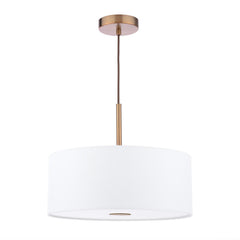 Isla 3 Light Pendant Antique Bronze and Ivory Shade 40cm