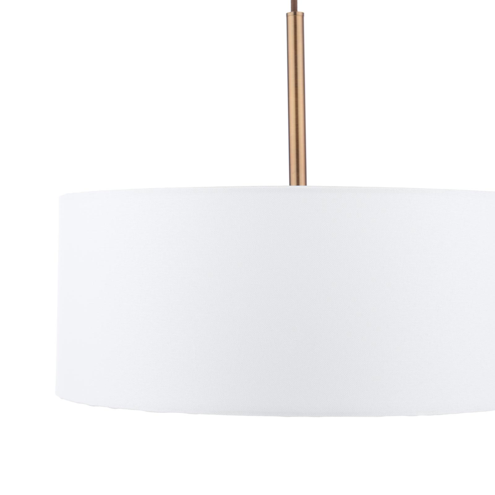 Isla 3 Light Pendant Antique Bronze and Ivory Shade 40cm