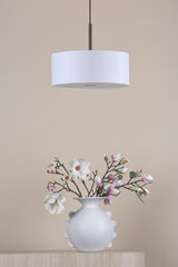 Isla 3 Light Pendant Antique Bronze and Ivory Shade 40cm