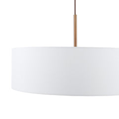 Isla 3 Light Pendant Antique Bronze and Ivory Shade 60cm