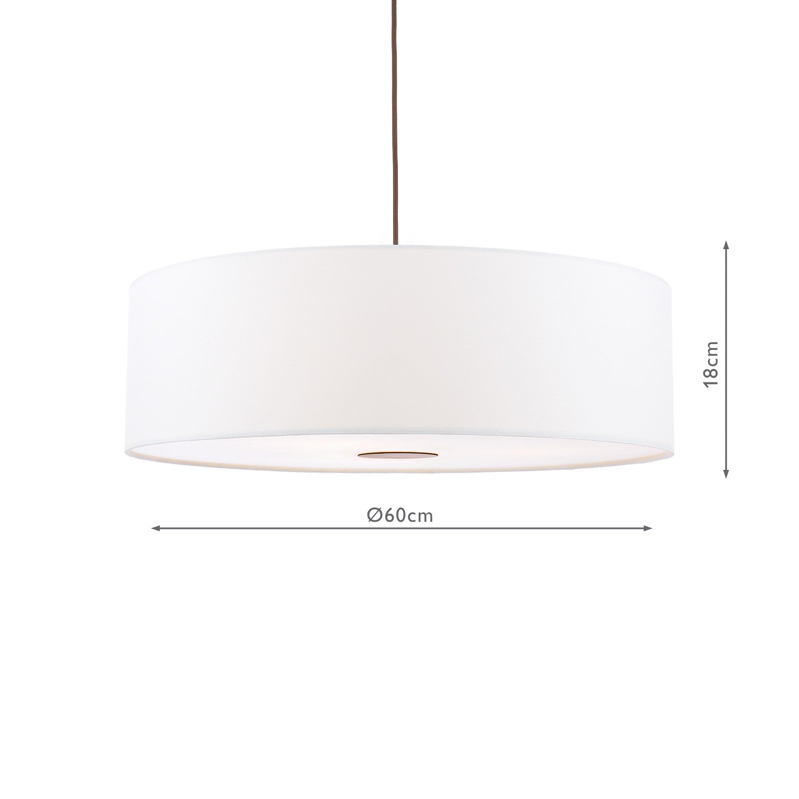Isla Easy Fit Pendant Ivory Shade 60cm