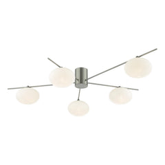 Jasper 5 Light Semi Flush Satin Nickel