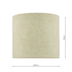 Jayden Natural Linen Drum Shade 25cm