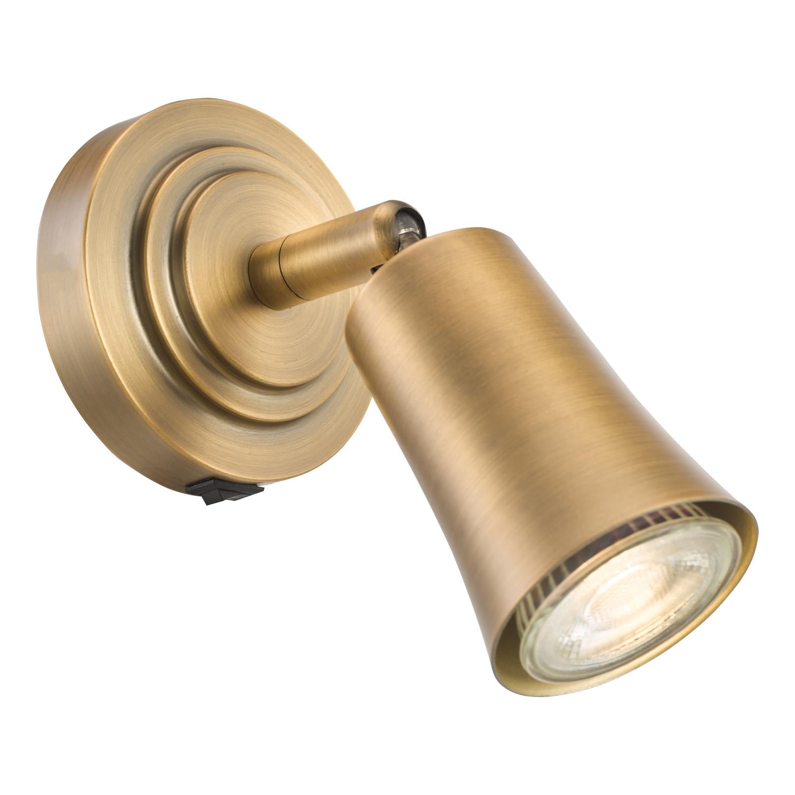 Jedrek Single Spotlight Aged Brass