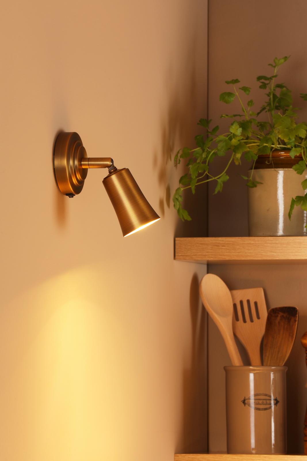Jedrek Single Spotlight Aged Brass