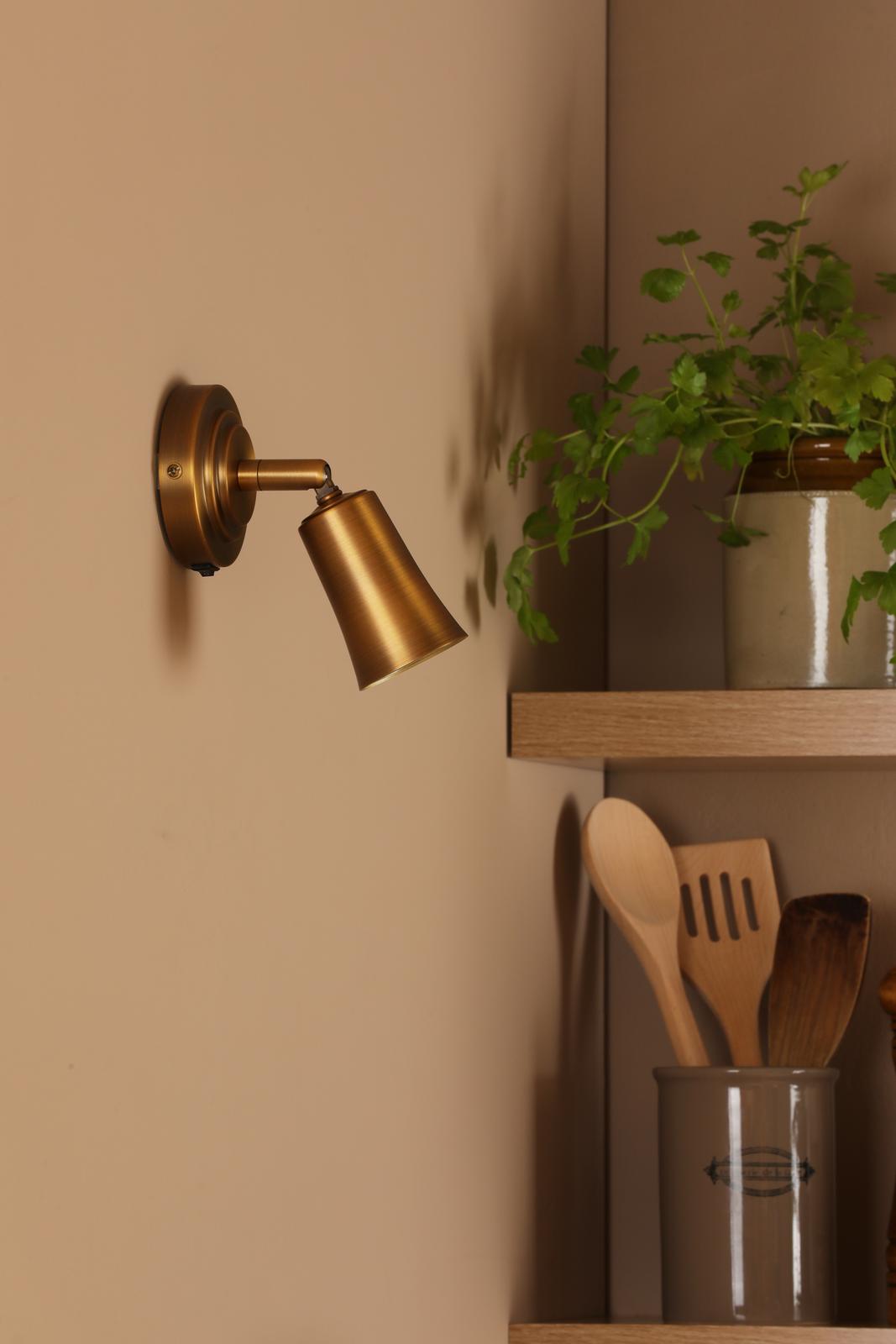 Jedrek Single Spotlight Aged Brass