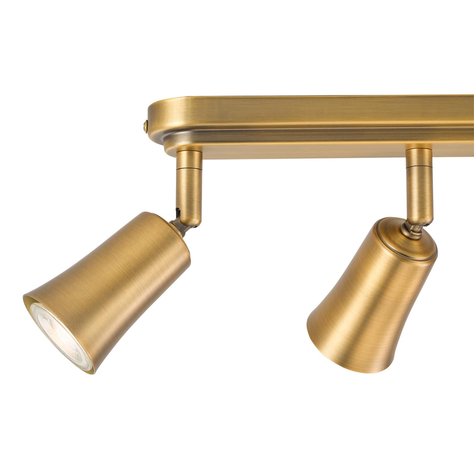 Jedrek 4 Light Bar Spotlight Aged Brass