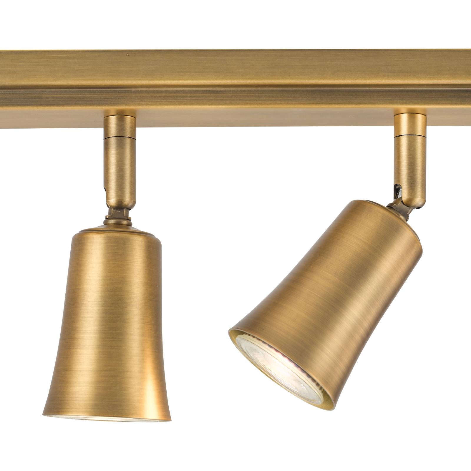 Jedrek 4 Light Bar Spotlight Aged Brass