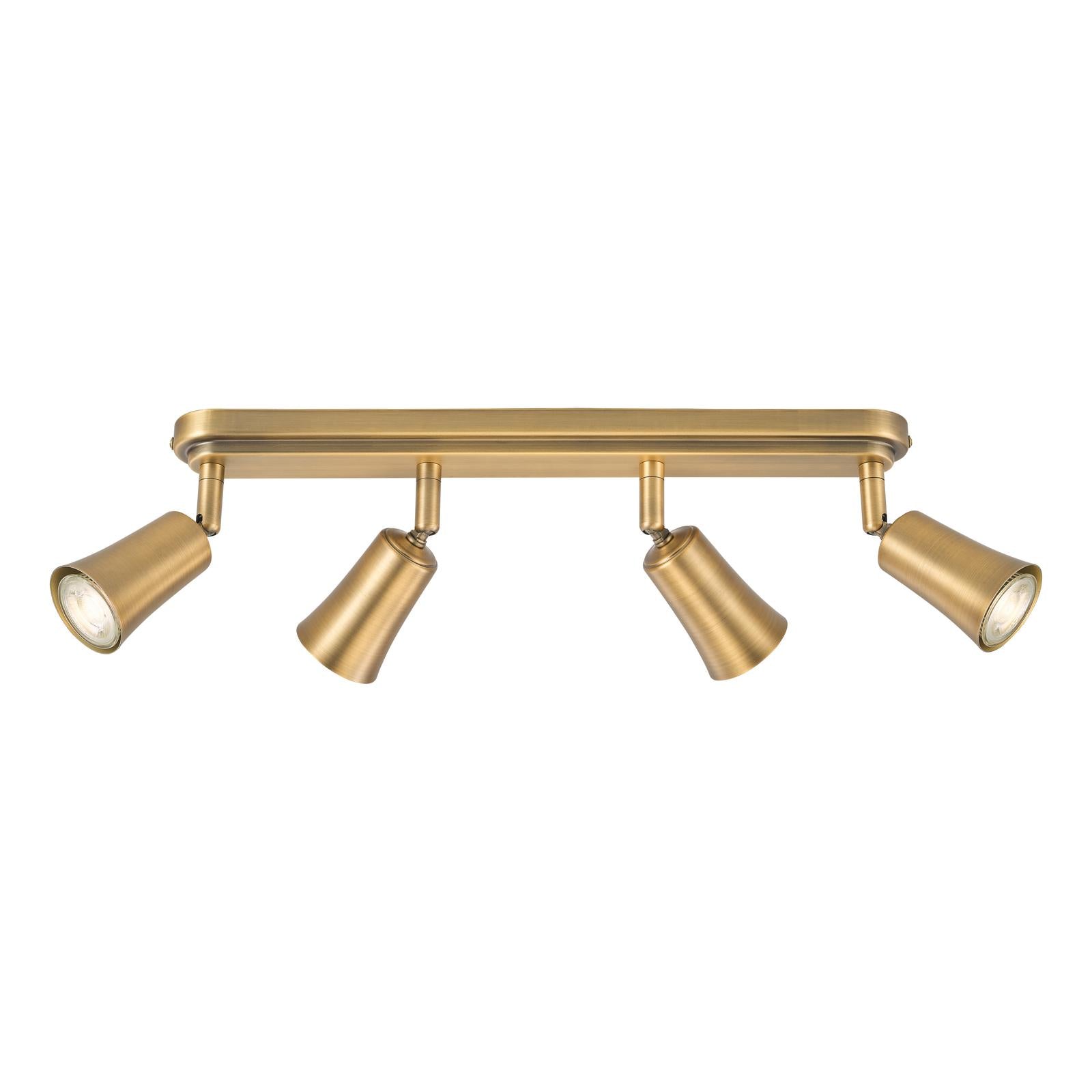 Jedrek 4 Light Bar Spotlight Aged Brass