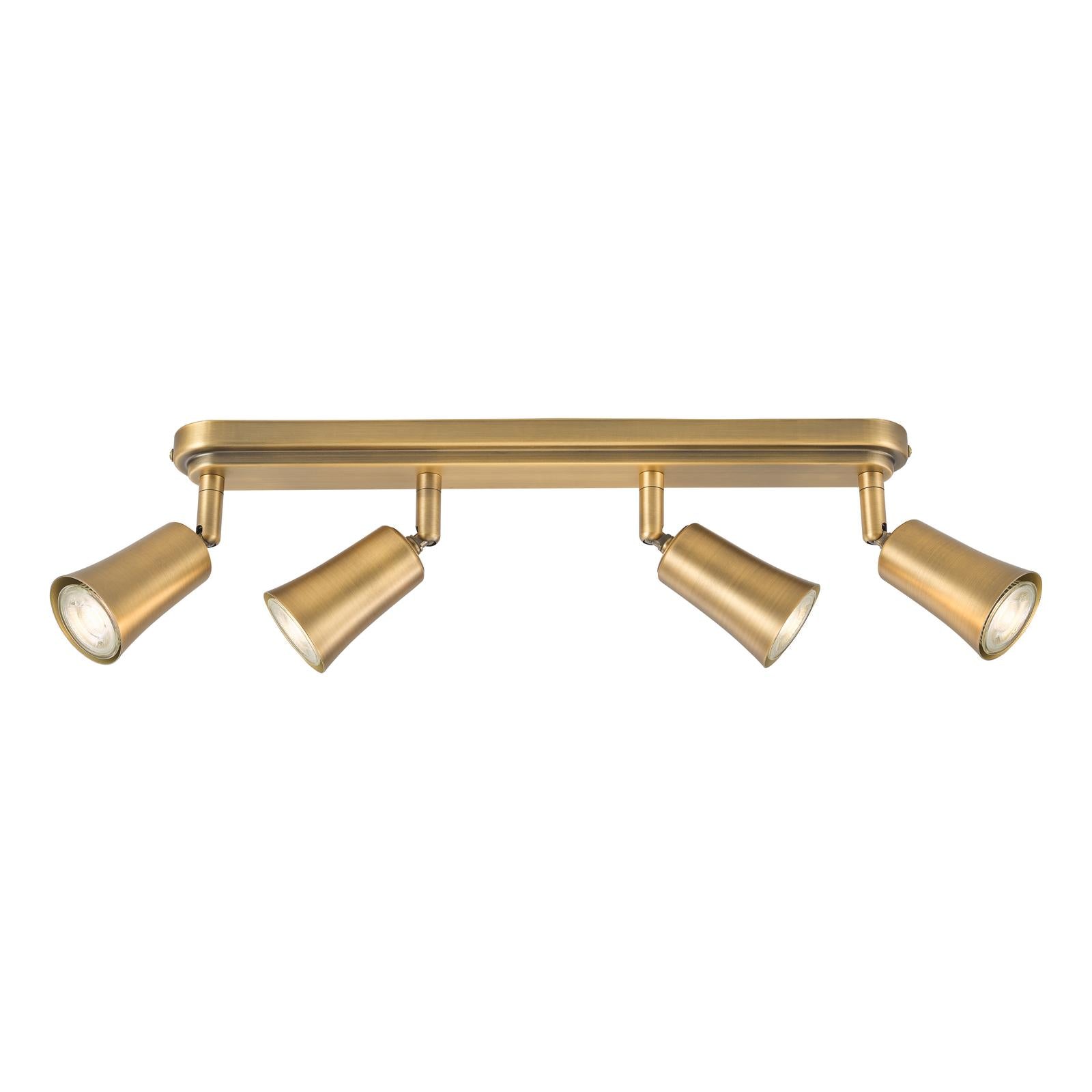 Jedrek 4 Light Bar Spotlight Aged Brass
