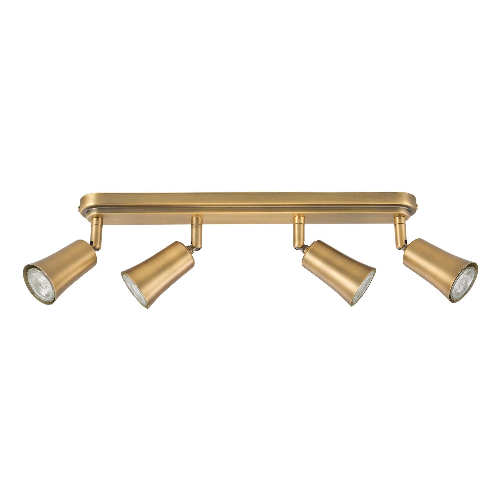 Jedrek 4 Light Bar Spotlight Aged Brass