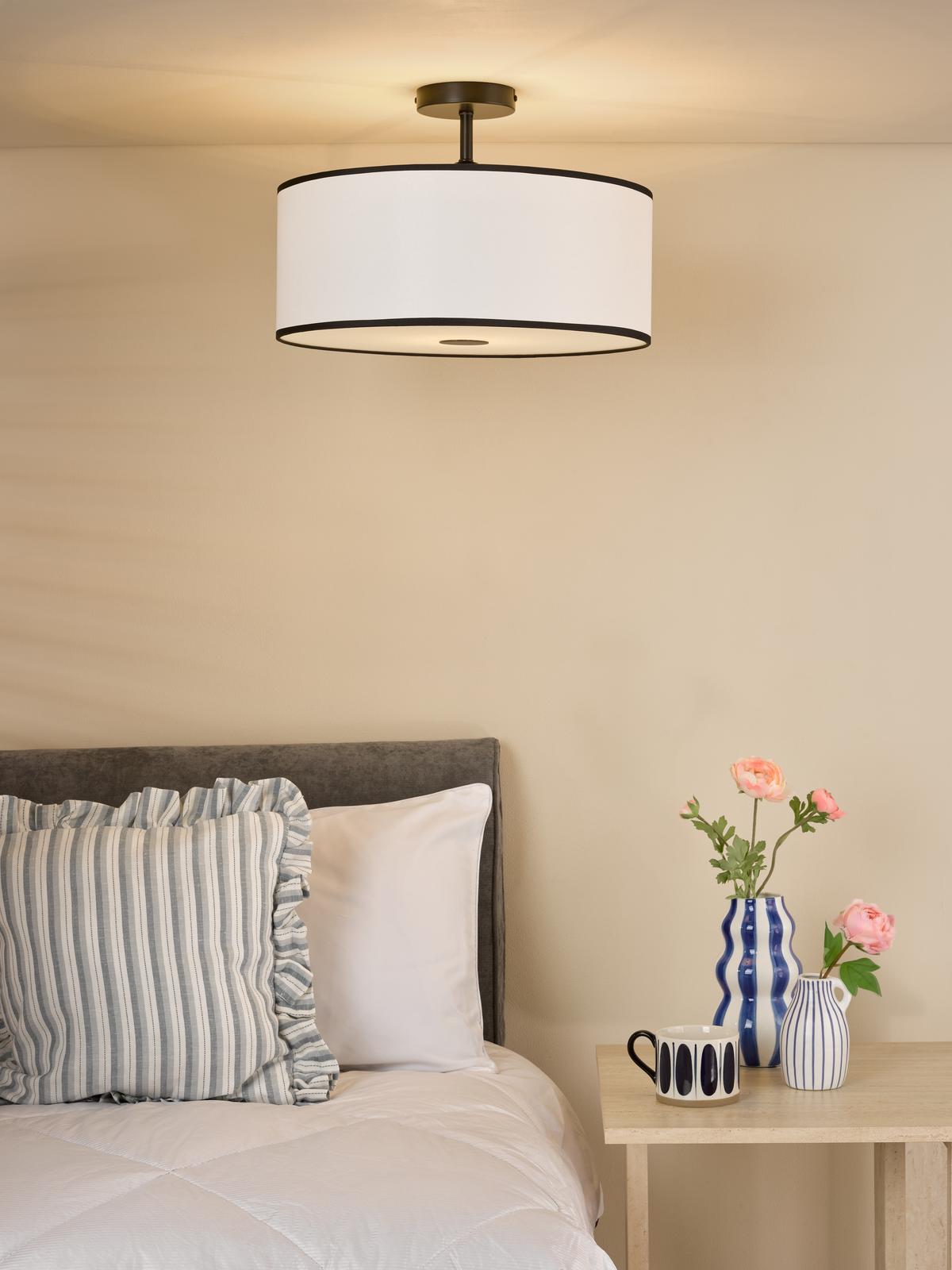 Jemima Easy Fit Pendant White and White Frosted Acrylic With Shade