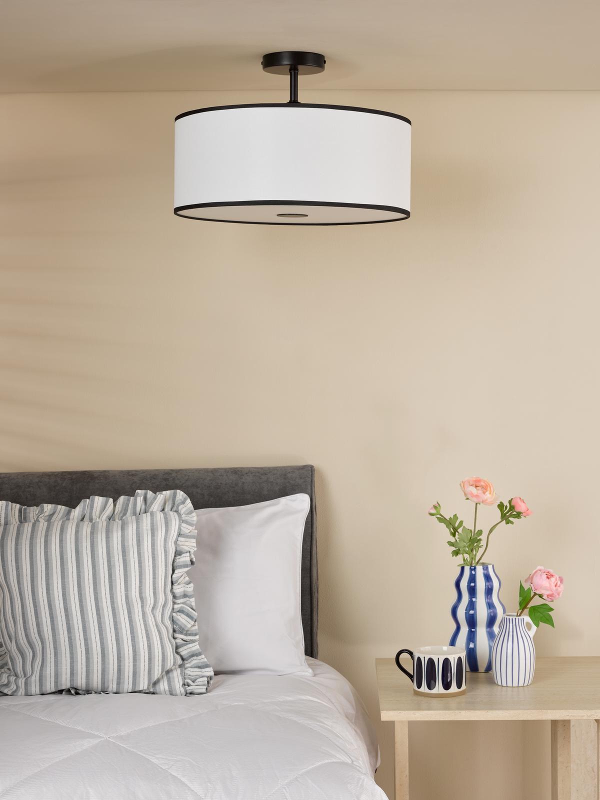 Jemima Easy Fit Pendant White and White Frosted Acrylic With Shade