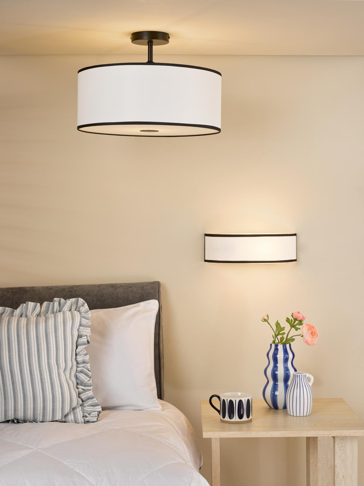 Jemima Easy Fit Pendant White and White Frosted Acrylic With Shade