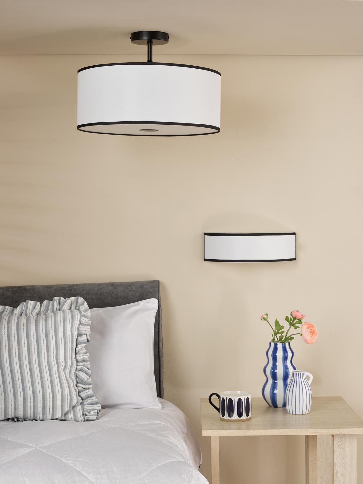 Jemima Easy Fit Pendant White and White Frosted Acrylic With Shade
